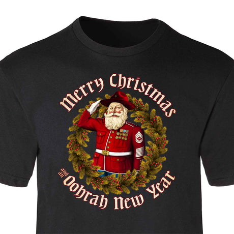 USMC Merry Christmas and an Oohrah New Year T-shirt - SGT GRIT