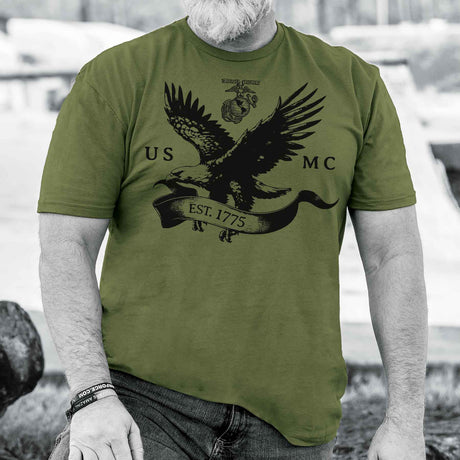 USMC Eagle With Banner T-shirt - SGT GRIT