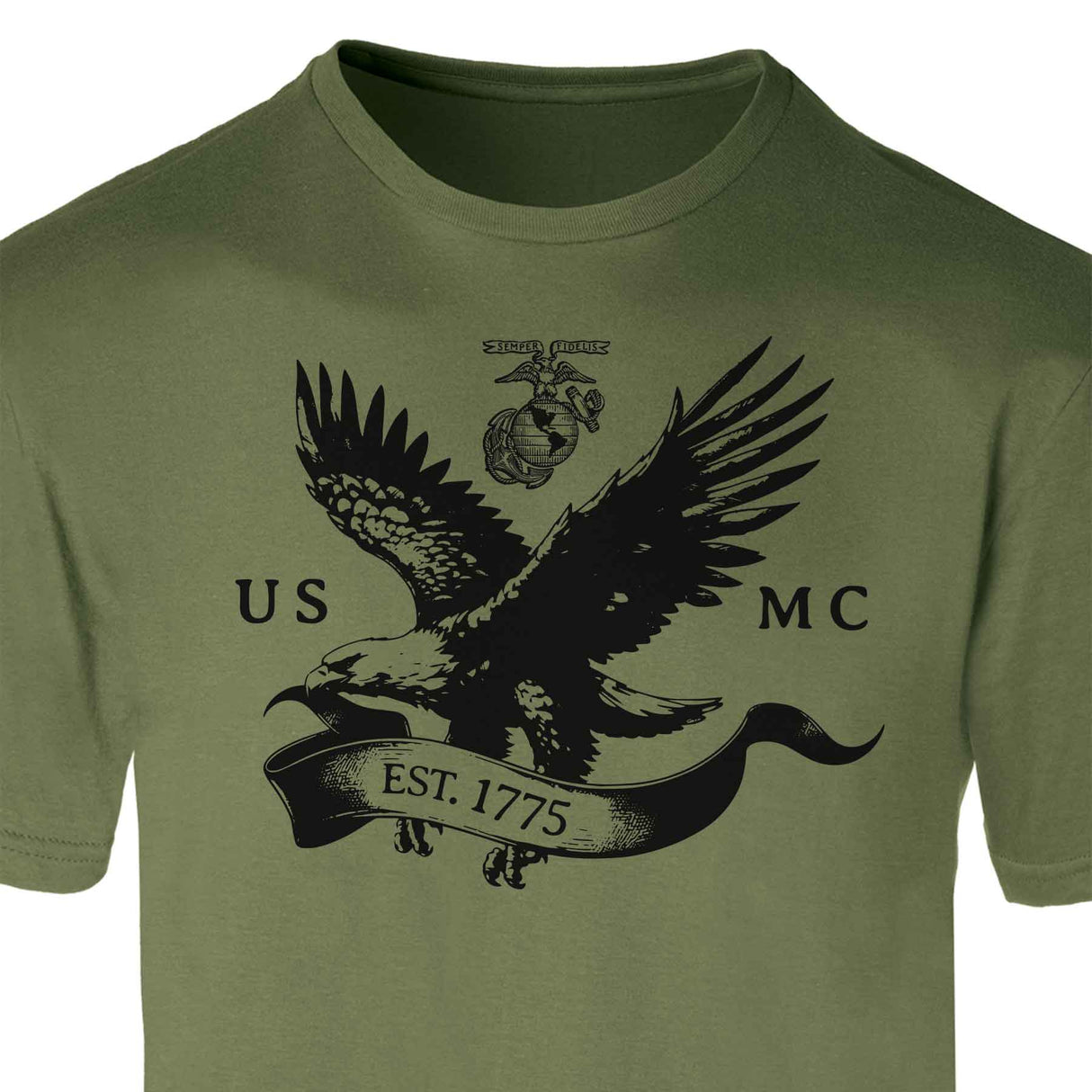 USMC Eagle With Banner T-shirt - SGT GRIT