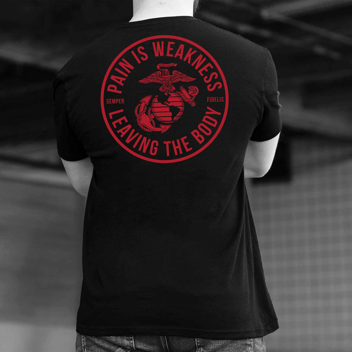 USMC Pain Is Weakness Leaving The Body T-shirt - SGT GRIT