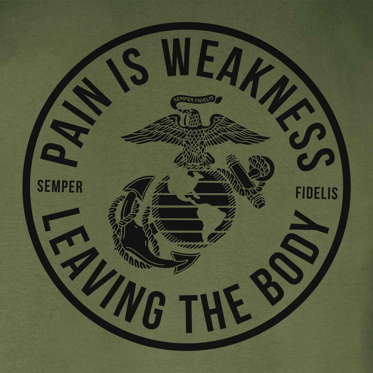 USMC Pain Is Weakness Leaving The Body T-shirt - SGT GRIT