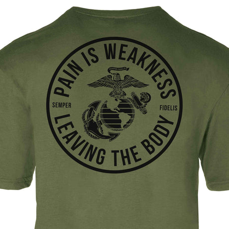 USMC Pain Is Weakness Leaving The Body T-shirt - SGT GRIT