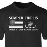 Semper Fidelis USA Flag USMC Flag T-shirt - SGT GRIT