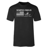 Semper Fidelis USA Flag USMC Flag T-shirt - SGT GRIT