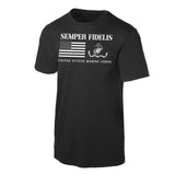 Semper Fidelis USA Flag USMC Flag T-shirt - SGT GRIT