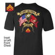 Choose Your Rank USMC And USA Crossed Flags T-shirt - SGT GRIT