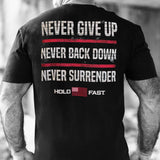 Never Give Up T-shirt - SGT GRIT