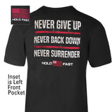 Never Give Up T-shirt - SGT GRIT