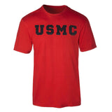 Black on Red USMC Letters T-Shirt - SGT GRIT