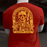 USMC Skull Flag T-shirt - SGT GRIT