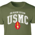 2nd Marine Division Arched Patch Graphic T-shirt - SGT GRIT