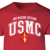 2nd Marine Division Arched Patch Graphic T-shirt - SGT GRIT