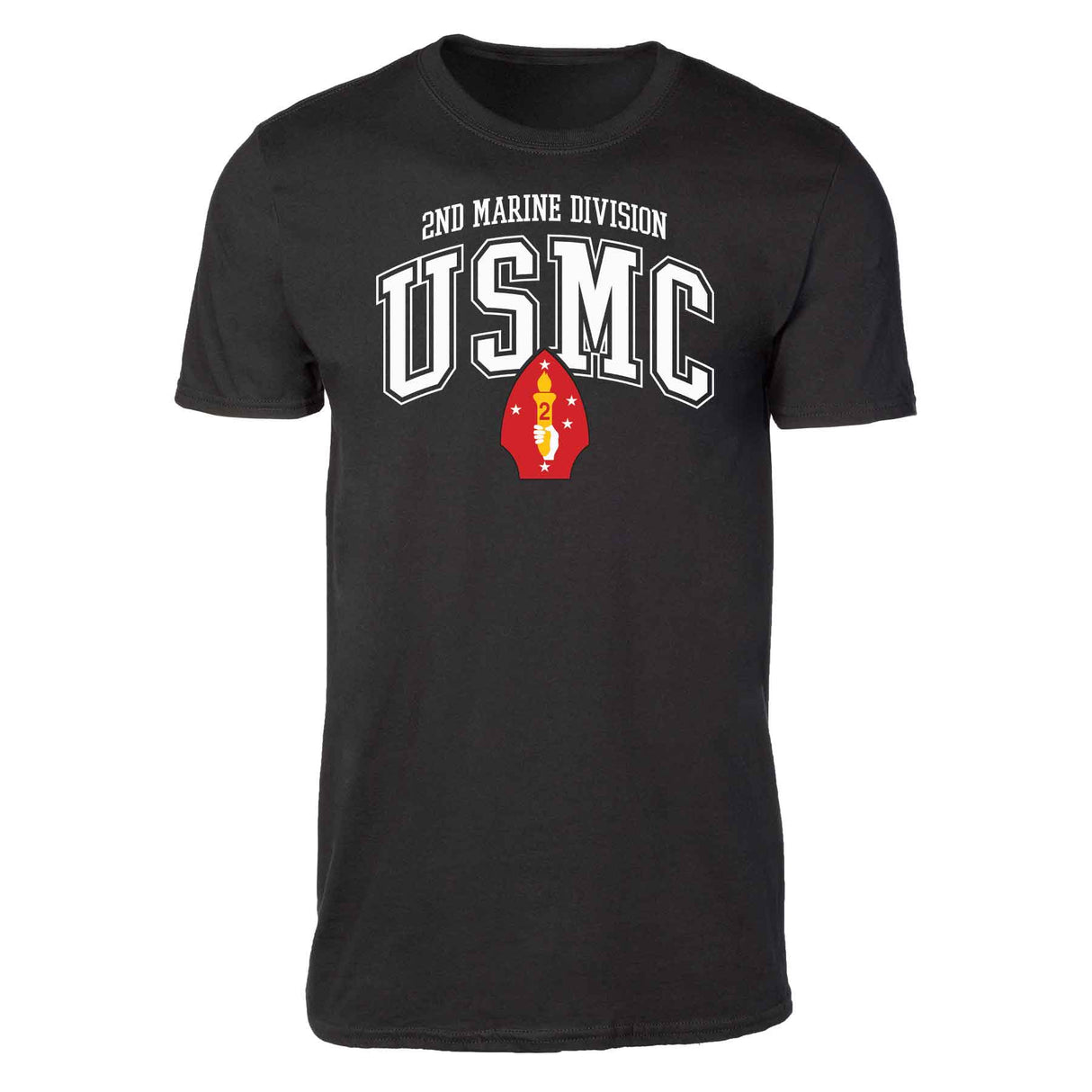 2nd Marine Division Arched Patch Graphic T-shirt - SGT GRIT