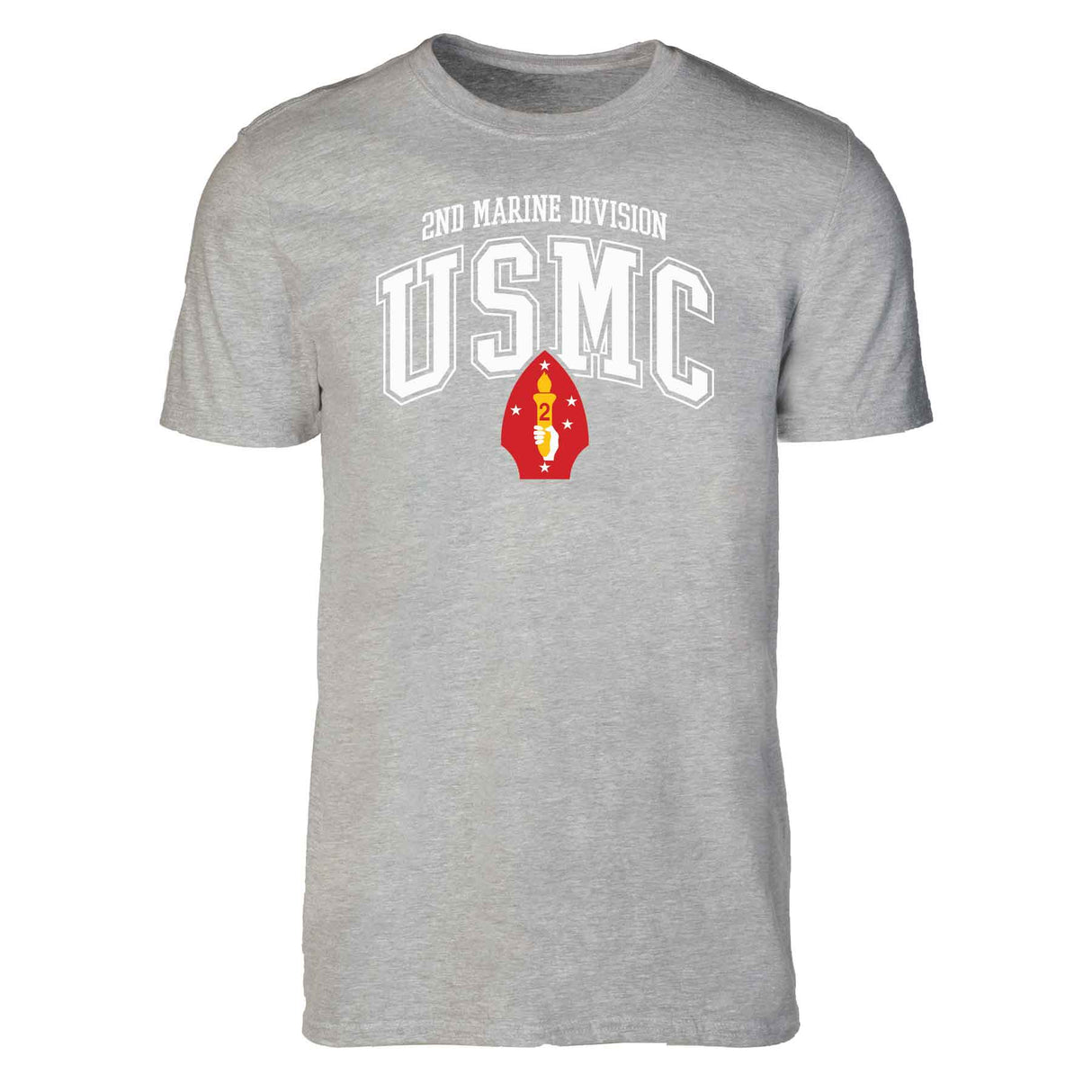 2nd Marine Division Arched Patch Graphic T-shirt - SGT GRIT