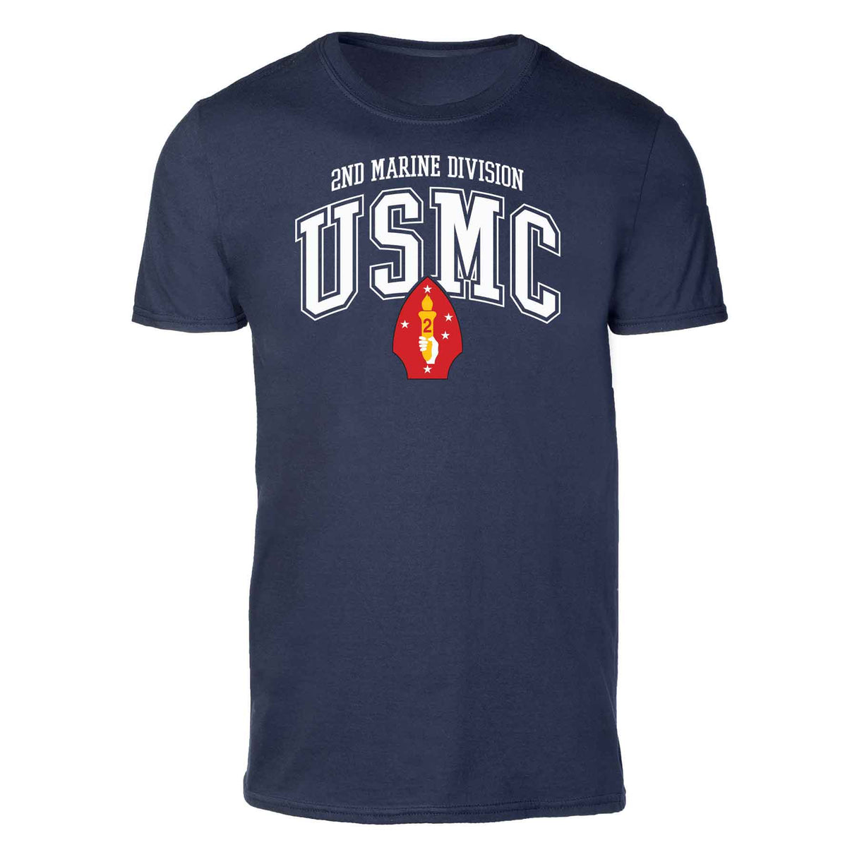 2nd Marine Division Arched Patch Graphic T-shirt - SGT GRIT