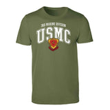 3rd Marine Division Arched Patch Graphic T-shirt - SGT GRIT