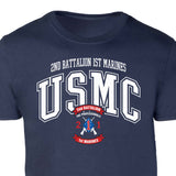 2nd Battalion 1st Marines Arched Patch Graphic T-shirt - SGT GRIT