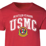 2nd Battalion 4th Marines Arched Patch Graphic T-shirt - SGT GRIT