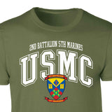 2nd Battalion 5th Marines Arched Patch Graphic T-shirt - SGT GRIT