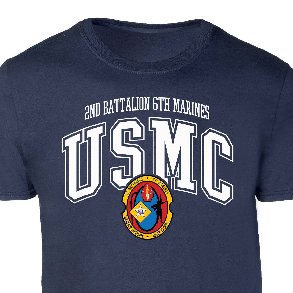 2nd Battalion 6th Marines Arched Patch Graphic T-shirt - SGT GRIT