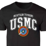 2nd Battalion 7th Marines Arched Patch Graphic T-shirt - SGT GRIT