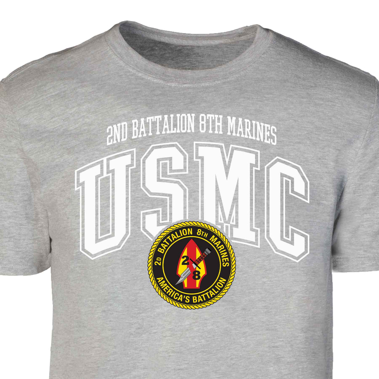 2nd Battalion 8th Marines Arched Patch Graphic T-shirt - SGT GRIT