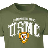 2nd Battalion 9th Marines Arched Patch Graphic T-shirt - SGT GRIT