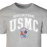 3rd Battalion 1st Marines Arched Patch Graphic T-shirt - SGT GRIT