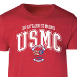 3rd Battalion 1st Marines Arched Patch Graphic T-shirt - SGT GRIT