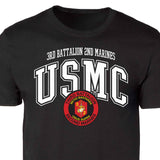 3rd Battalion 2nd Marines Arched Patch Graphic T-shirt - SGT GRIT