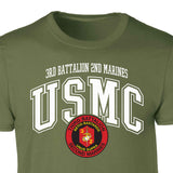 3rd Battalion 2nd Marines Arched Patch Graphic T-shirt - SGT GRIT