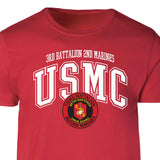 3rd Battalion 2nd Marines Arched Patch Graphic T-shirt - SGT GRIT