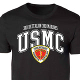 3rd Battalion 3rd Marines Arched Patch Graphic T-shirt - SGT GRIT