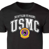 3rd Battalion 9th Marines Arched Patch Graphic T-shirt - SGT GRIT