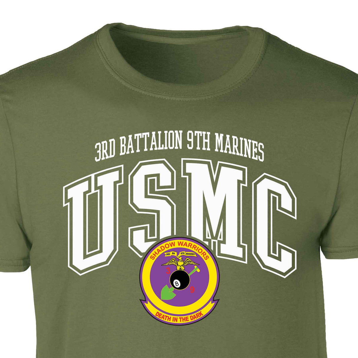 3rd Battalion 9th Marines Arched Patch Graphic T-shirt - SGT GRIT