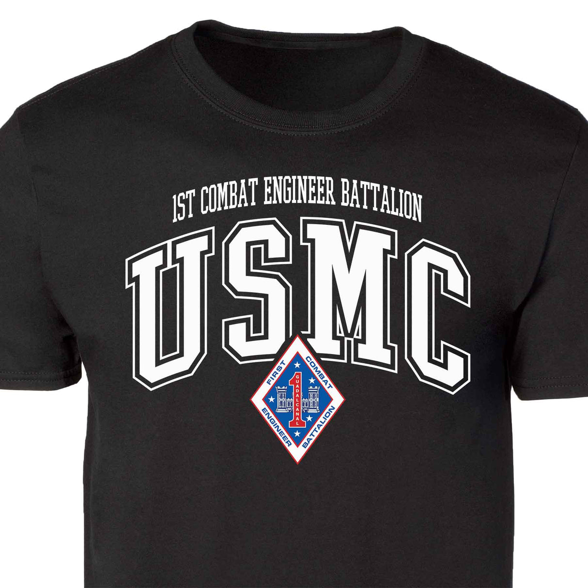 1st Combat Engineer Battalion Arched Patch Graphic T-shirt - SGT GRIT