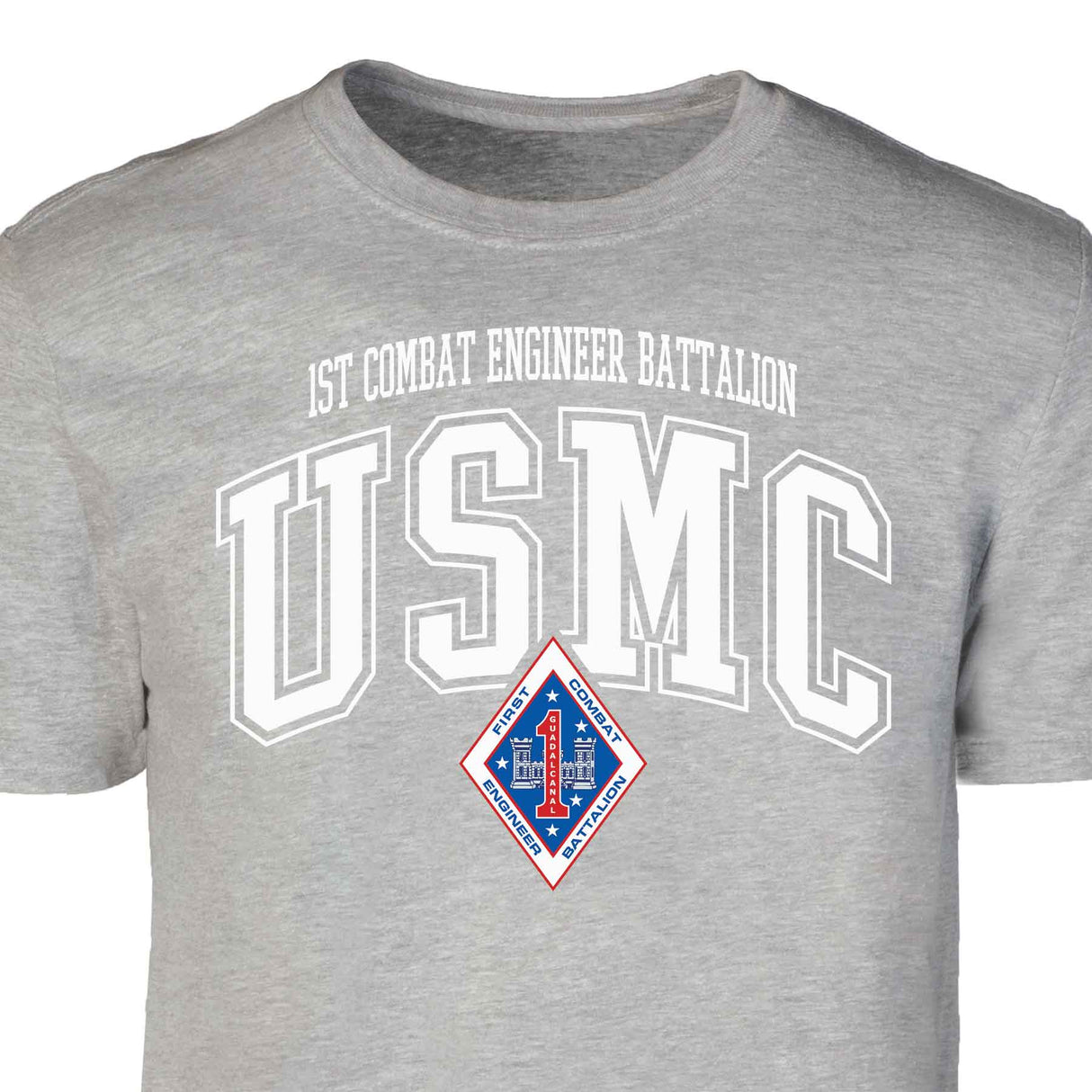 1st Combat Engineer Battalion Arched Patch Graphic T-shirt - SGT GRIT