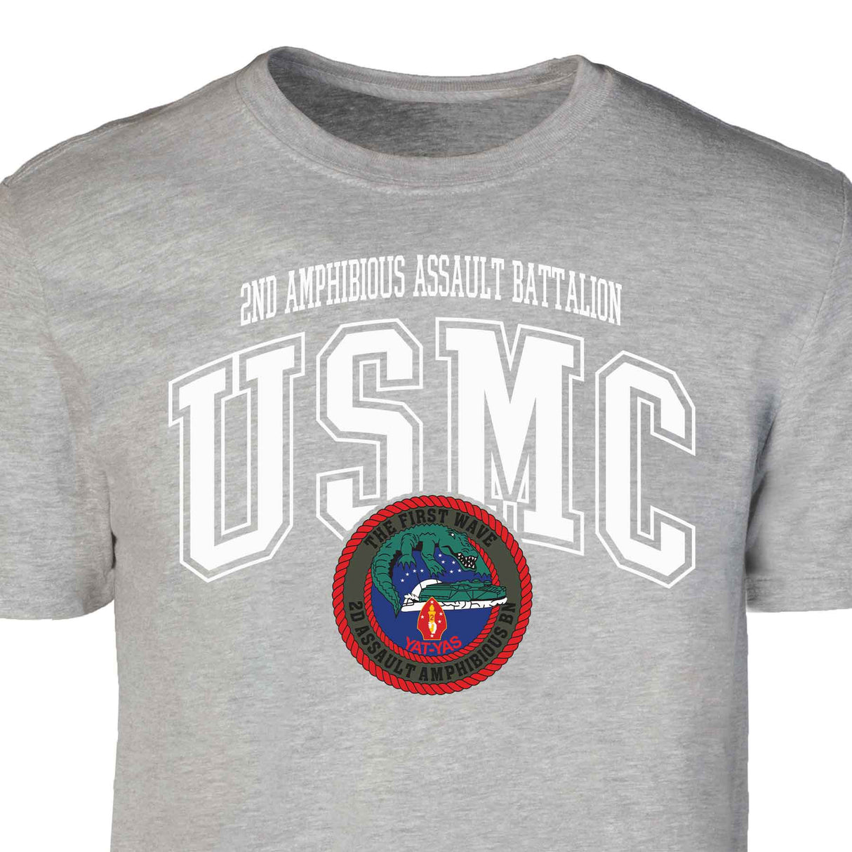 2nd Assualt Amphibious Bn Arched Patch Graphic T-shirt - SGT GRIT