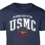 2nd Assualt Amphibious Bn Arched Patch Graphic T-shirt - SGT GRIT