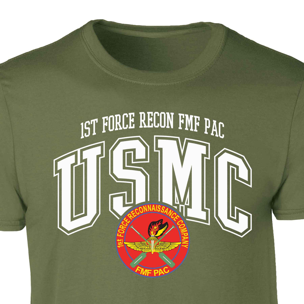 1st Force Recon FMF PAC Arched Patch Graphic T-shirt - SGT GRIT