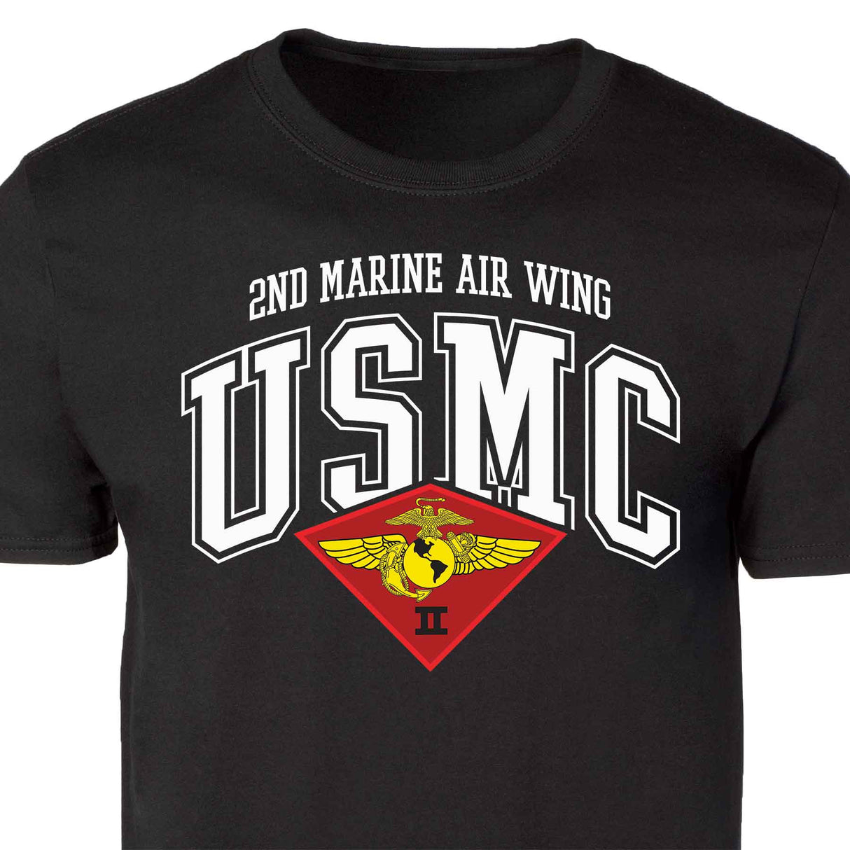 2nd Marine Air Wing Arched Patch Graphic T-shirt - SGT GRIT