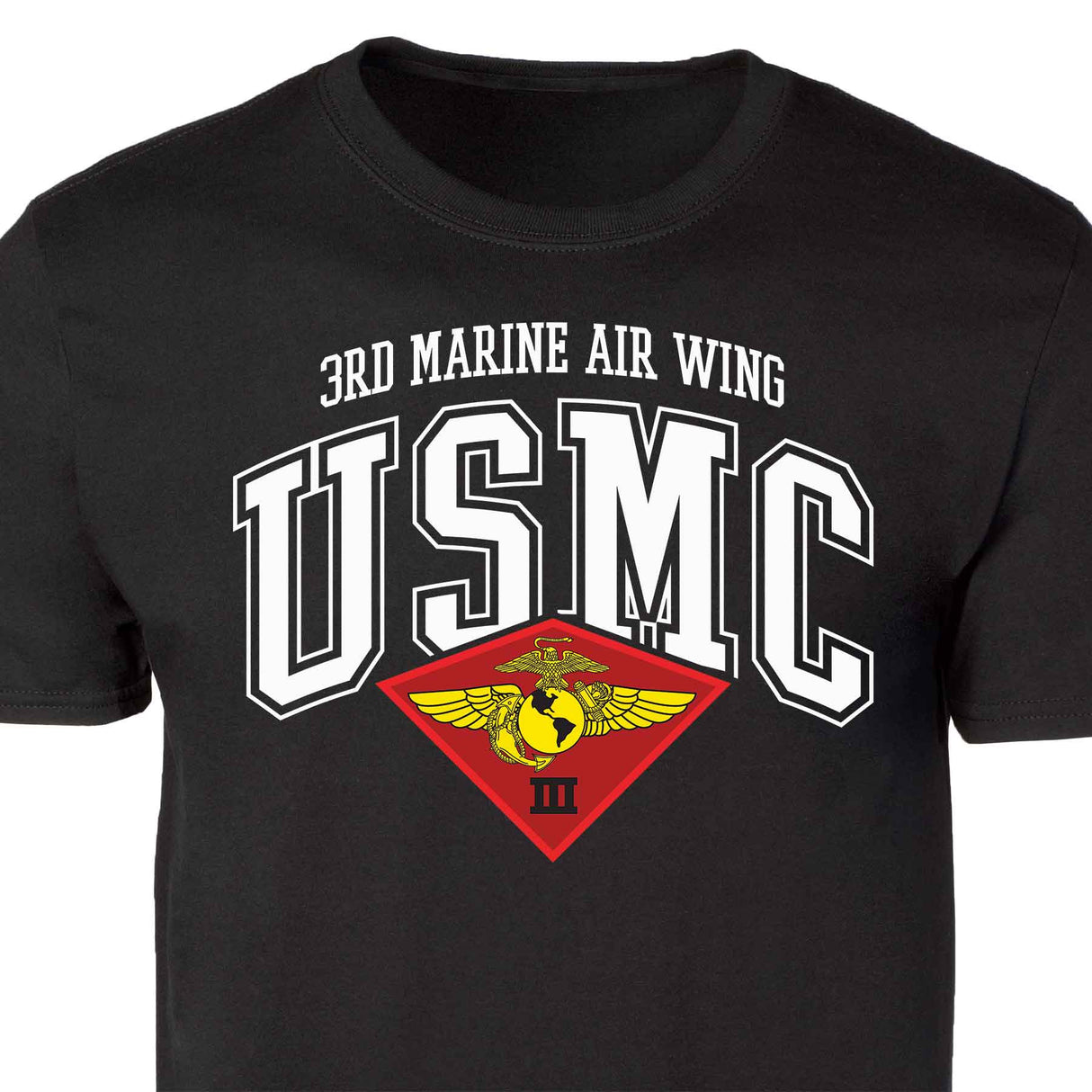 3rd Marine Air Wing Arched Patch Graphic T-shirt - SGT GRIT