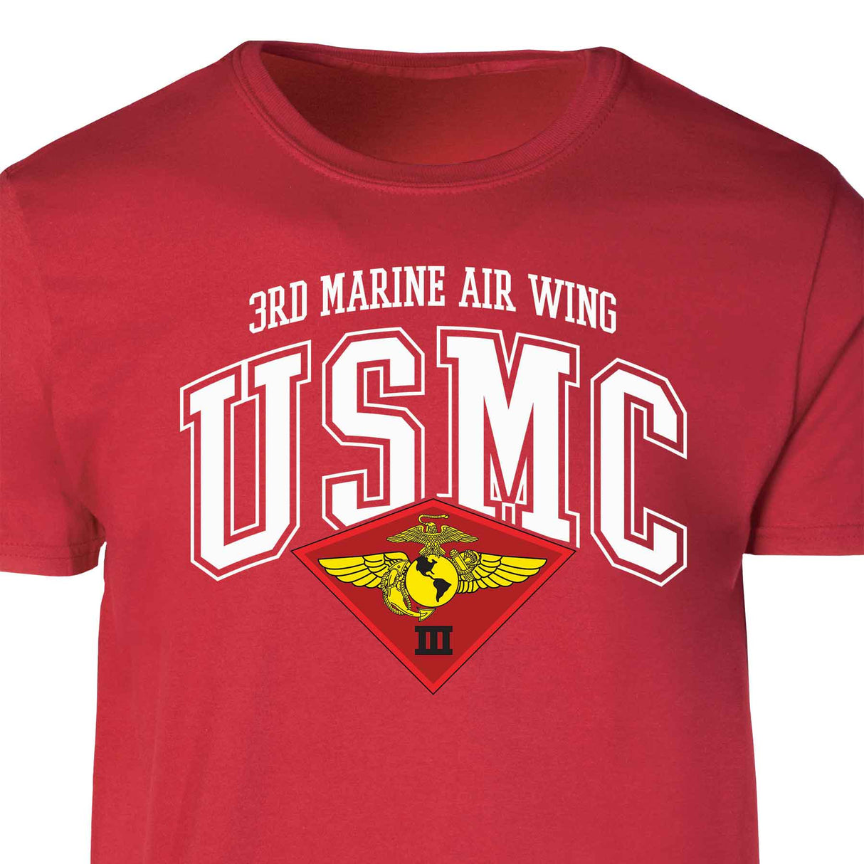 3rd Marine Air Wing Arched Patch Graphic T-shirt - SGT GRIT