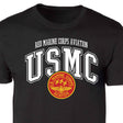 Red Marine Corps Aviation Arched Patch Graphic T-shirt - SGT GRIT