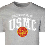 Red Marine Corps Aviation Arched Patch Graphic T-shirt - SGT GRIT