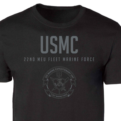 22nd MEU Fleet Marine Force Tonal Patch Graphic T-shirt - SGT GRIT