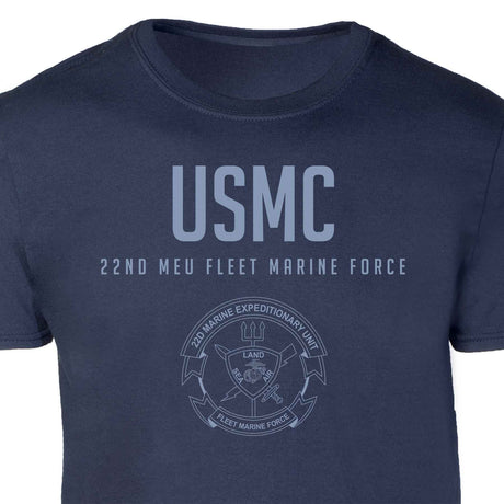 22nd MEU Fleet Marine Force Tonal Patch Graphic T-shirt - SGT GRIT