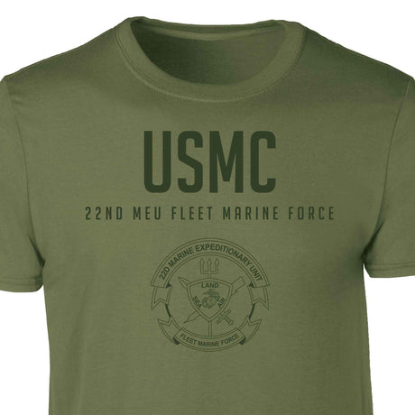 22nd MEU Fleet Marine Force Tonal Patch Graphic T-shirt - SGT GRIT