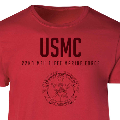 22nd MEU Fleet Marine Force Tonal Patch Graphic T-shirt - SGT GRIT