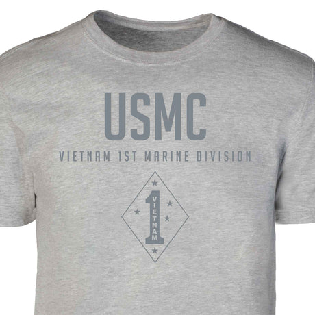 Vietnam 1st Marine Division Tonal Patch Graphic T-shirt - SGT GRIT